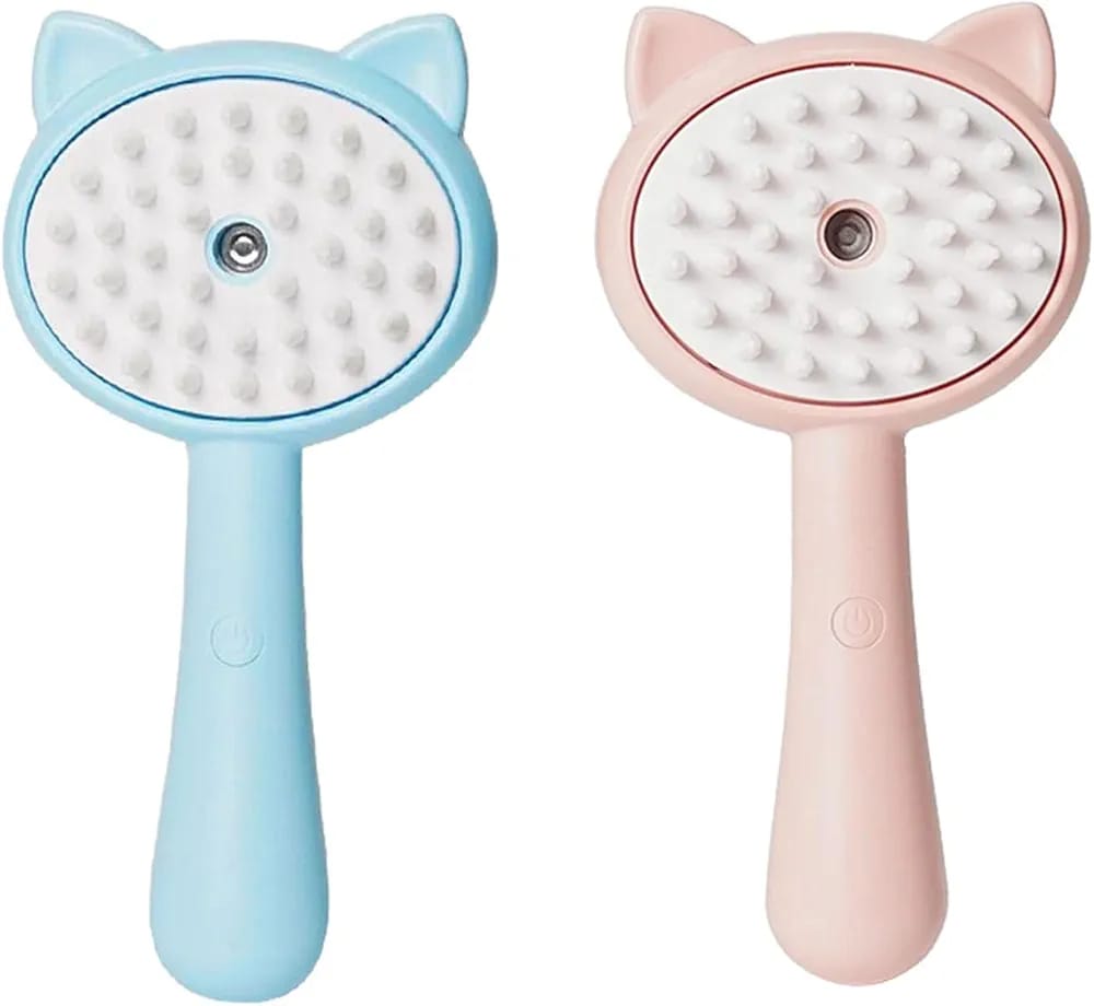 CEPILLO DE VAPOR EN FORMA DE GATITO - COLOR: ROSADO